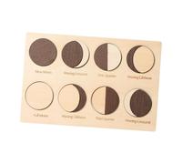 AMSLSIU Wooden Block Puzzle Improving Motor Skills Moon Phases Puzzle Engaging Toy Enhances Creative Learning Through Playtime Wooden Moon Cognition Board Block