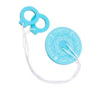 AMSLSIU Wooden Flywheel Rotating Top Round Wood Toys Fun Educating Kids Through Traditional Pull String Play Kids Party Favors Round Wood Flywheel Disc Tops Toys Children Adult, Blue, diameter 6cm