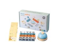 AMSLSIU Wooden Materials Word Toys Educational Early Childhood Education Game Multiplayer Board Games English Word Cards, B