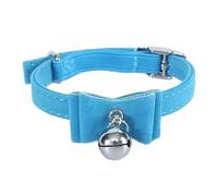 AMSLSIU Yarn Pet Bell Collar Replacement Adorable Solid Color Detachable Decorative Adjustable Bowknot Choker Accessories, Blue