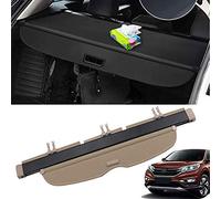 AmsOan Car Retractable Cargo Cover for H-onda C-RV CR-V 2012 2013 2014 2015 2016,Car Rear Trunk Parcel Curtain Shelves Luggage Cargo Shield Cover Privacy Panel Roller Blind Shelf Load Cover, Beige