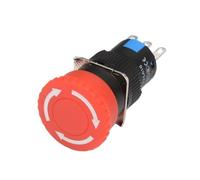AMSOH 16mm Mounting Holes Latching Emergency Stop Push Button Switch Big/Small head YJ-LA16-11ZS-A(LA16-11ZS)