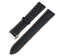 AMSOH 19mm 20mm High Density Nylon Watchband For Omega Planet Ocean Seamaster 300 Speedmaster Fabric Leather Canvas 21mm 22mm Watch Strap(Black orange Round,21mm)