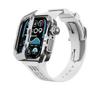 AMSOH Watch Band Modification Kit，For Apple Watch Ultra 2 49mm 9 8 7 45mm Soul Cool Titanium Case，For iWatch Ultra 49mm Mod Kit Fluororubber Watch Strap Accessories Set