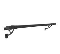 AMSOOM Bar Foot Rail Kit- Railings Hardware for Indoor and Outdoor Heavy Duty Steel Combination Wall Mount Rail Brackets and Square Tube.(Black, 3 Feet)