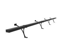 AMSOOM Foot Rail Kit - Undercounter Mount Hardware Improve Comfort and Stability Heavy Duty Steel Combination Rail Bracket and Square Tubing for Indoor and Outdoor.(Black, 6 Feet)