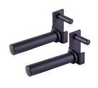 AmStaff Fitness Olympic Weight Plate Holder for Power & Squat Racks - Available 2x2 - 2.5x2.5 - 3x3 Inch Tube Sizes - 9-inch Weight Plates Horn Storage Attachment for Power Squat Rack - (Pair) (3" x