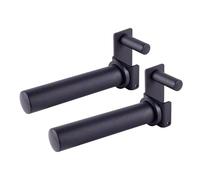 AmStaff Olympic Weight Plate Holder for Power & Squat Racks - Available 2x2 - 2.5x2.5 - 3x3 Inch Tube Sizes - Weight Plates Horn Storage Attachment for Power Squat Rack - (Pair) (2.5"x2.5" Tube Racks)