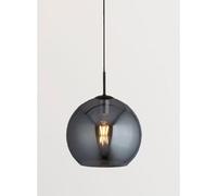 amsterdam 1 pendant light in matt black with smoked glass