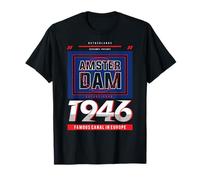 Amsterdam 1946 Famous Canal In Europe T-Shirt