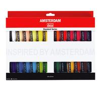 Amsterdam Standard Series Acrylic Paint Set for Beginners | Color Mixing Set (24 x 20 ml Tubes) | Basic Color Selection