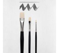 Amsterdam Acrylic Paint Brush Set | Set of 3 Medium Acrylic Brushes | Flat Brushes in Sizes 4, 8 & 16