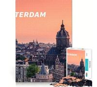 Amsterdam Adult Jigsaw1000 Pieces Mind Boost Game Premium Laser Cut Quality Relaxing Indoor Group Activity (50x75cm)