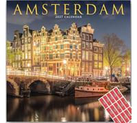 Amsterdam Calendar 2026 | 16 months | September 2025 - December 2026 | Calendar with FREE Organisational Stickers, Amsterdam Views Gift