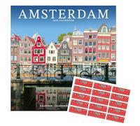 Amsterdam Calendar 2026 | 16 months | September 2025 - December 2026 | Calendar with FREE Organisational Stickers