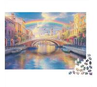 Amsterdam Canal Jigsaw Puzzles for Adults 1000 Piece Jigsaw Puzzles for Adults Kids Learning Educational Toys Family Games Christmas Birthday GiftsPremium & Durable for Stress Relief 1000pcs (75x50cm)