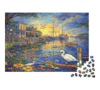 Amsterdam Canal Jigsaw Puzzles For Adults 1000 Piece Jigsaws Puzzles 1000 Piece Puzzles For Adults Puzzle Games Toys Gift for Home Decoration Jigsaw Puzzle 1000pcs (75x50cm)