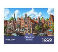 Amsterdam Canal1000Pieces JigsawPuzzleslandscape ForAdults Colourful Brainteasing Age12+byth EducationalGames Fun, Challenging 70x50cm/1000pcs