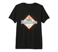 Amsterdam Capital Netherlands Retro Tulips Vintage Souvenir Premium T-Shirt
