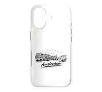 Amsterdam City Canal Bicycles Travel Sketch Art Case for iPhone 17