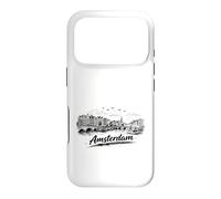 Amsterdam City Canal Bicycles Travel Sketch Art Case for iPhone 17 Pro
