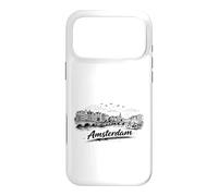 Amsterdam City Canal Bicycles Travel Sketch Art Case for iPhone 17 Pro Max