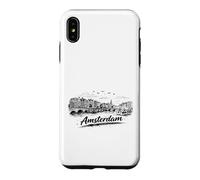 Amsterdam City Canal Bicycles Travel Sketch Art Case for iPhone XS Max