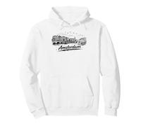 Amsterdam City Canal Bicycles Travel Sketch Art Pullover Hoodie