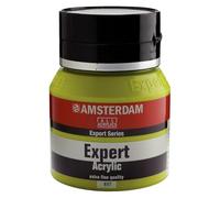 Amsterdam Expert Series Acrylic Paint Jar - 400 ml - Yellowish Green 617 - Semi-Opaque - Excellent Lightfastness - Heavy Body Texture