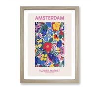 Amsterdam Flower Market Exhibition Vol.7 Framed Print | A2 Oak Framed Wall Art | Ready to Hang | Modern Floral Picture | Living Room Bedroom Lounge Office