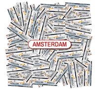 Amsterdam Gold - 100 Transparent Condoms, Lubricated, Professional Condoms, Heavy User Condoms