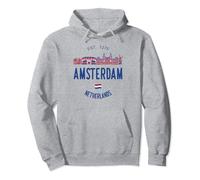 Amsterdam Historical Landmarks Tourism Amsterdam Skyline Pullover Hoodie