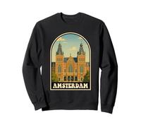 Amsterdam Holland Vintage Travel Artwork Sweatshirt