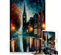 Amsterdam in Color 1000 Piece Jigsaws for Adults Puzzle Focus Training Stress Free Fun Tight Join Creative Gift (38x26cm)