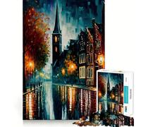 Amsterdam in Color 1000 Piece Jigsaws for Adults Think Training Play Tight Lock No Loose Pieces Unique Gift for Stress Relief (38x26cm)
