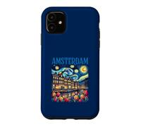 Amsterdam In Starry Night Van Gogh Style Graphic Case for iPhone 11