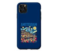 Amsterdam In Starry Night Van Gogh Style Graphic Case for iPhone 11 Pro Max