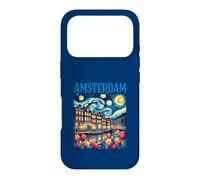 Amsterdam In Starry Night Van Gogh Style Graphic Case for iPhone 17 Pro