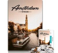 Amsterdam Jigsaw Puzzles 1000 Pieces for Adults Teens,Staycation Kill Time with Fully Interlocking Randomly Shaped Pieces 38x26cm