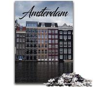Amsterdam Jigsaw Puzzles for Adults 1000, Help The Brain Exercise Addictive Toys to Cultivate Patience Unique Challenge Game 1000pcs(50x75cm)