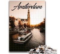 Amsterdam Jigsaw Puzzles for Teenagers 1000 Pieces, Brain Intelligence Challenge Addictive Toys Birthday Gifts for Age 14+ 1000pcs(26x38cm)