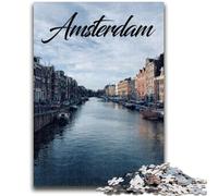 Amsterdam Jigsaws Puzzles 1000 Pieces for Adults Gifts, Challenging Difficult Deal As Gifts for The Whole Family 1000pcs(26x38cm)
