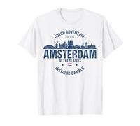 Amsterdam Landmarks Vintage Netherlands Travel T-Shirt