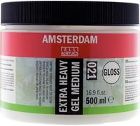 Amsterdam Mediums - Extra Heavy Gel Medium Gloss 021-500 ml Jar - Adds Volume & Dimension to Acrylics - Waterproof & Transparent Finish - Ideal for Mixed Media Techniques