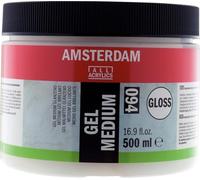 Amsterdam Mediums - Gel Medium Gloss 094-500 ml Jar - Enhances Volume & Dimension for Acrylics - Quick-Drying, Waterproof Finish - Ideal for Mixed Media - Milky White Wet, Transparent Dry