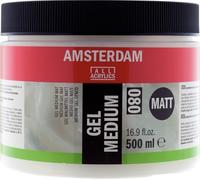 Amsterdam Mediums - Gel Medium Matte 080 500 ml Jar - Thickens Acrylic Paint - Mixed Media Suitable - Dries Transparent - Waterproof