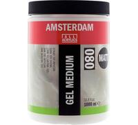 Amsterdam Mediums - Gel Medium Matte - 1000 ml Jar - Thickens Acrylic Paint - Suitable for Mixed Media - Waterproof Finish - Ideal for Artists and Crafters