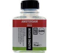 Amsterdam Mediums - Glazing Medium 018 - Gloss Finish - 75 ml Bottle - Enhances Acrylic Paint Smoothness & Flexibility - Self-Leveling - Ideal for Transparent Layers & Optic Mixing