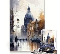 Amsterdam Netherlands Bike 1000 Piece Jigsaws for Adults Puzzle Focus Training Stress Free Fun Tight Join Creative Gift (38x26cm)