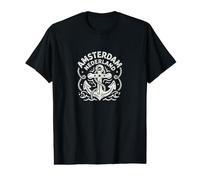 Amsterdam Netherlands Cute Anchor Nautical Boating Value Graphic T-Shirt